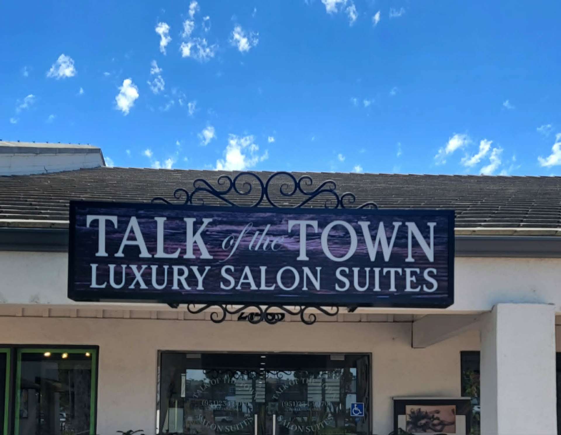 Talk of the Town Luxury Salon Suites storefront in Temecula, where Rebodify is located